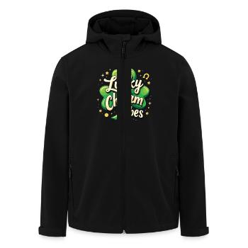 Lucky Charm Vibes Lucky Clover Lucky Positive - Veste softshell homme en polyester recyclé Stanley/Stella - noir - Devant - AI Model Male 185 light (185cm)