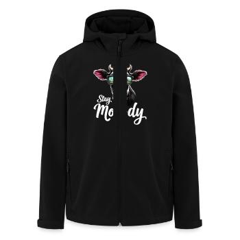 Stay Moo-dy Funny Cow Animal Lover Farm - Veste softshell homme en polyester recyclé Stanley/Stella - noir - Devant - AI Model Male 185 light (185cm)