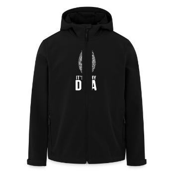 C’est dans mon ADN – le football - Veste softshell homme en polyester recyclé Stanley/Stella - noir - Devant - AI Model Male 185 light (185cm)