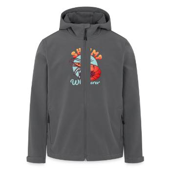 Shrimp Whisperer Shrimp Lover Seafood - Recycelte Männer Softshell-Jacke von Stanley/Stella - Anthrazit - Vorne - AI Model Male 185 light (185cm)