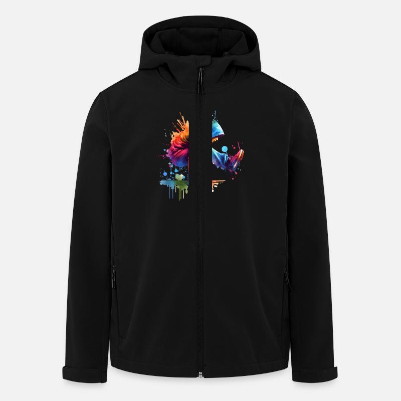 Parkour - Veste softshell homme en polyester recyclé Stanley/Stella - noir