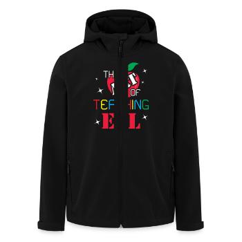 ESL-Lehrer ESL Unterricht - Recycelte Männer Softshell-Jacke von Stanley/Stella - Schwarz - Vorne - AI Model Male 185 light (185cm)