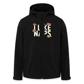 Faultier Schlaf Lustiges Relax Outfit Nickerchen - Recycelte Männer Softshell-Jacke von Stanley/Stella - Schwarz - Vorne - AI Model Male 185 light (185cm)