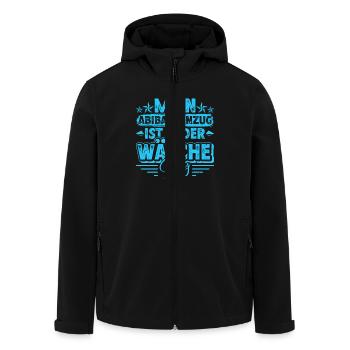 Abitur MEIN ABIBALL ANZUG IST IN DER WÄSCHE Lustig - Recycelte Männer Softshell-Jacke von Stanley/Stella - Schwarz - Vorne - AI Model Male 185 light (185cm)