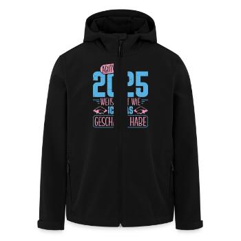 MATURA 2025 WEIß NICHT WIE ICH DAS GESCHAFFT HABE - Recycelte Männer Softshell-Jacke von Stanley/Stella - Schwarz - Vorne - AI Model Male 185 light (185cm)