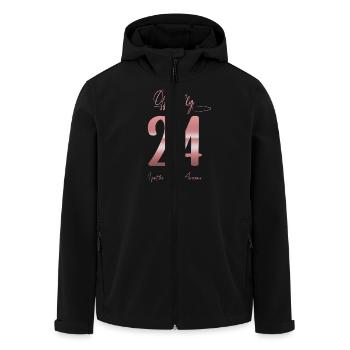 Cadeau officiel pour les femmes pour les 24 ans de l’anniversaire de la femme - Veste softshell homme en polyester recyclé Stanley/Stella - noir - Devant - AI Model Male 185 light (185cm)