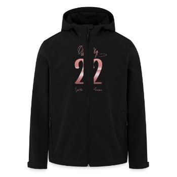 Cadeau officiel pour les femmes pour les 22 ans de leur anniversaire - Veste softshell homme en polyester recyclé Stanley/Stella - noir - Devant - AI Model Male 185 light (185cm)