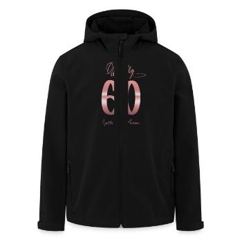Cadeau officiel pour les femmes à l’occasion du 60e anniversaire - Veste softshell homme en polyester recyclé Stanley/Stella - noir - Devant - AI Model Male 185 light (185cm)