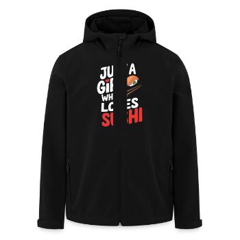 Sushi - Recycelte Männer Softshell-Jacke von Stanley/Stella - Schwarz - Vorne - AI Model Male 185 light (185cm)