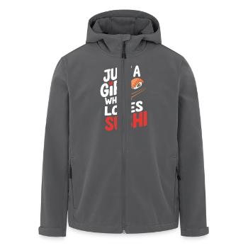 Sushi - Recycelte Männer Softshell-Jacke von Stanley/Stella - Anthrazit - Vorne - AI Model Male 185 light (185cm)