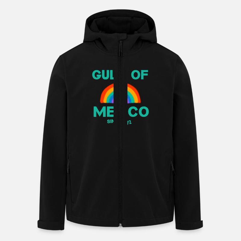 Golf des Mexikos Regenbogen - Recycelte Männer Softshell-Jacke von Stanley/Stella - Schwarz