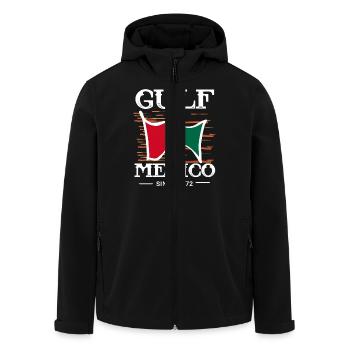 Golfe du Mexique avec drapeau - Veste softshell homme en polyester recyclé Stanley/Stella - noir - Devant - AI Model Male 185 light (185cm)