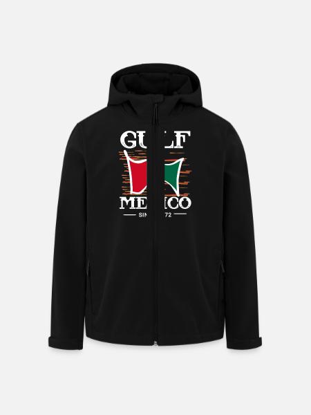 Gulf Of Mexico With Flag - Men’s Recycled Softshell Jacket by Stanley/Stella - black