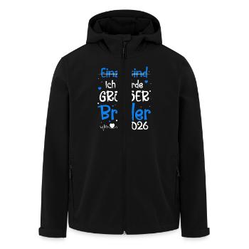 Ich Werde Großer Bruder 2026 - Recycelte Männer Softshell-Jacke von Stanley/Stella - Schwarz - Vorne - AI Model Male 185 light (185cm)