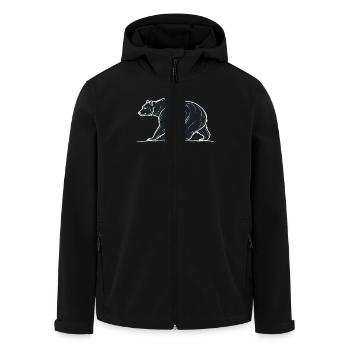 Geometric Bear Bear Brown Bear Outdoor Nature - Men’s Recycled Softshell Jacket by Stanley/Stella - black - Front - AI Model Male 185 light (185cm)