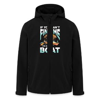 If you don't find me, I'm at the - Men’s Recycled Softshell Jacket by Stanley/Stella - black - Front - AI Model Male 185 light (185cm)