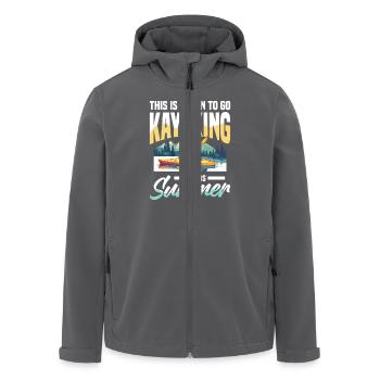 Dies Ist Ein Zeichen Zum Kajakfahren Diesen Sommer - Recycelte Männer Softshell-Jacke von Stanley/Stella - Anthrazit - Vorne - AI Model Male 185 light (185cm)