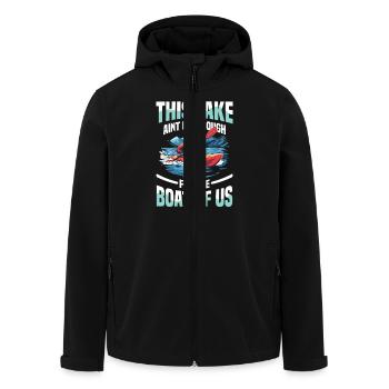 This lake is not big enough for the two of us - Men’s Recycled Softshell Jacket by Stanley/Stella - black - Front - AI Model Male 185 light (185cm)