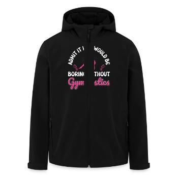 Gymnastik Training Fitness Gym - Recycelte Männer Softshell-Jacke von Stanley/Stella - Schwarz - Vorne - AI Model Male 185 light (185cm)