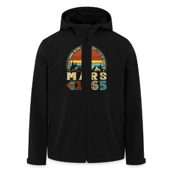 Mars 1965 Vintage Cadeau Anniversaire - Veste softshell homme en polyester recyclé Stanley/Stella - noir - Devant - AI Model Male 185 light (185cm)