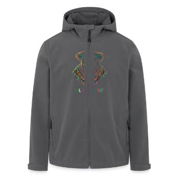 El Squatcho à la mexicaine avec poncho et - Veste softshell homme en polyester recyclé Stanley/Stella - noir - Devant - AI Model Male 185 light (185cm)