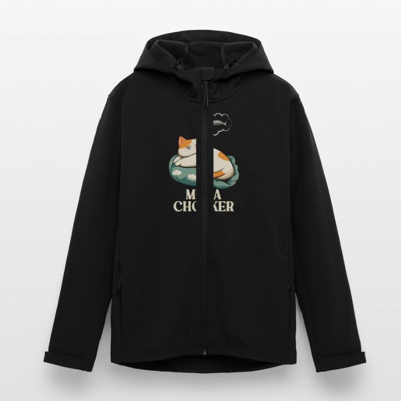 Mega Chonker Cat Thought Bubble Fish Men’s Recycled Softshell Jacket by Stanley/Stella