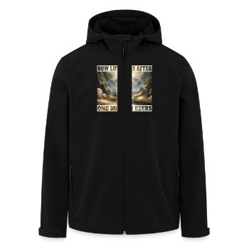 Wie sich das Leben nach einer Million Bier - Recycelte Männer Softshell-Jacke von Stanley/Stella - Schwarz - Vorne - AI Model Male 185 light (185cm)