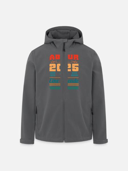 ABITUR 2025 EINE LEGENDE VERLÄSST DAS GELÄNDE - Recycelte Männer Softshell-Jacke von Stanley/Stella - Schwarz
