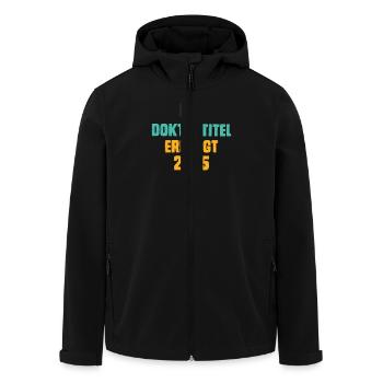 Doktorarbeit DOKTORTITEL ERLANGT 2025 Lustiges - Recycelte Männer Softshell-Jacke von Stanley/Stella - Schwarz - Vorne - AI Model Male 185 light (185cm)