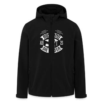 Abiturient MIT ABSTAND DIE BESTEN Abi Lustiges - Recycelte Männer Softshell-Jacke von Stanley/Stella - Schwarz - Vorne - AI Model Male 185 light (185cm)