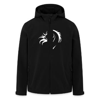 Chevaux Disant Sports Equestres Drôle Cheval Cadeau - Veste softshell homme en polyester recyclé Stanley/Stella - noir - Devant - AI Model Male 185 light (185cm)