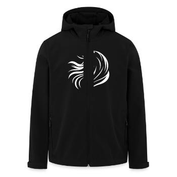 Chevaux Disant Sports Equestres Drôle Cheval Cadeau - Veste softshell homme en polyester recyclé Stanley/Stella - noir - Devant - AI Model Male 185 light (185cm)