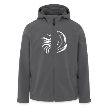 Horses Saying Equestrian Sports Funny Horse Gift - Men’s Recycled Softshell Jacket by Stanley/Stella - anthracite - Front - AI Model Male 185 light (185cm)