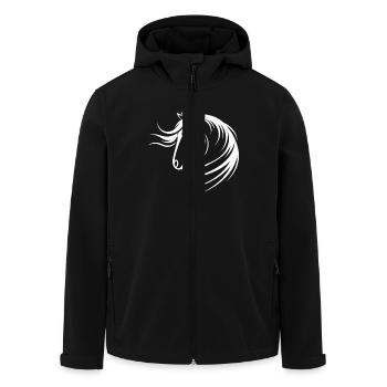 Chevaux Disant Sports Equestres Drôle Cheval Cadeau - Veste softshell homme en polyester recyclé Stanley/Stella - noir - Devant - AI Model Male 185 light (185cm)