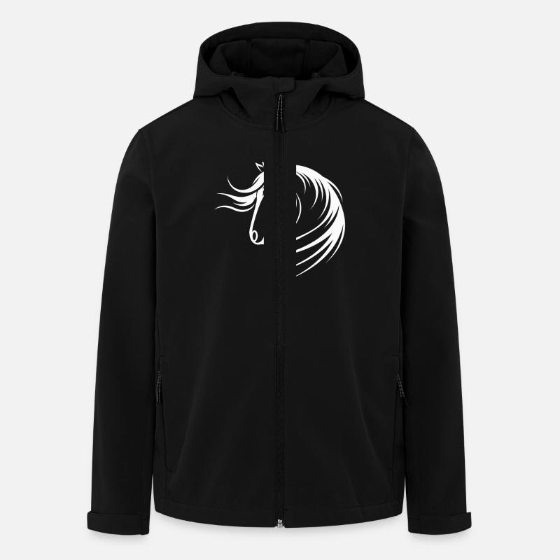 Pferde Spruch Reitsport Lustiges Pferde Geschenk - Recycelte Männer Softshell-Jacke von Stanley/Stella - Schwarz