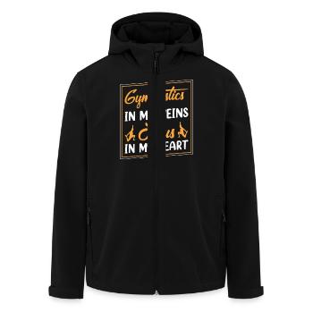 Gymnastik Training Fitness Gym - Recycelte Männer Softshell-Jacke von Stanley/Stella - Schwarz - Vorne - AI Model Male 185 light (185cm)