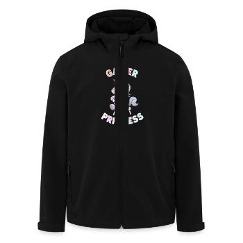 Gaming Unicorn Gamer Princess Fun - Men’s Recycled Softshell Jacket by Stanley/Stella - black - Front - AI Model Male 185 light (185cm)