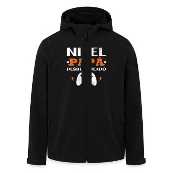 Dad level unlocked Intended Parents - Men’s Recycled Softshell Jacket by Stanley/Stella - black - Front - AI Model Male 185 light (185cm)