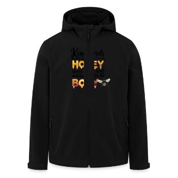 Freundliche Worte Sind Wie Honig: Süß Für Die - Recycelte Männer Softshell-Jacke von Stanley/Stella - Schwarz - Vorne - AI Model Male 185 light (185cm)
