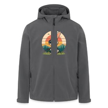 Bunny Easter Bunny Anti-Hunting Cool Sunglasses Retro - Men’s Recycled Softshell Jacket by Stanley/Stella - black - Front - AI Model Male 185 light (185cm)