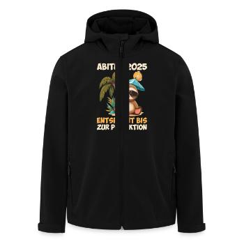 ABITUR 2025 ENTSPANNT BIS ZUR PERFEKTION Lustig - Recycelte Männer Softshell-Jacke von Stanley/Stella - Schwarz - Vorne - AI Model Male 185 light (185cm)