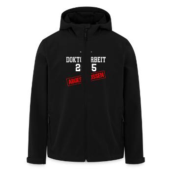 DOKTORARBEIT ABGESCHLOSSEN 2025 Doktor Lustig - Recycelte Männer Softshell-Jacke von Stanley/Stella - Schwarz - Vorne - AI Model Male 185 light (185cm)