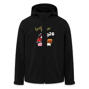 Großer Bruder 2026 Traktor Bauernhof Geschwister - Recycelte Männer Softshell-Jacke von Stanley/Stella - Schwarz - Vorne - AI Model Male 185 light (185cm)