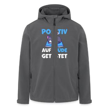 fatigué positive3 T Shirt - Veste softshell homme en polyester recyclé Stanley/Stella - charbon - Devant - AI Model Male 185 light (185cm)
