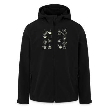 It's a Tea Shirt Funny Teacup Illustrations - Men’s Recycled Softshell Jacket by Stanley/Stella - black - Front - AI Model Male 185 light (185cm)