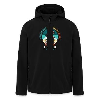 Hippopotame heureux hydraté et sans dérangement dans ma voie - Veste softshell homme en polyester recyclé Stanley/Stella - noir - Devant - AI Model Male 185 light (185cm)