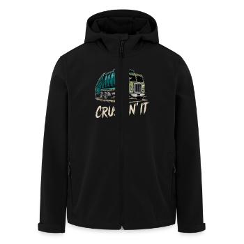 Garbage Man Truck Crushin' It Style - Men’s Recycled Softshell Jacket by Stanley/Stella - black - Front - AI Model Male 185 light (185cm)