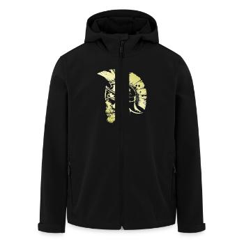 Spartaner Skull Gladiator - Recycelte Männer Softshell-Jacke von Stanley/Stella - Schwarz - Vorne - AI Model Male 185 light (185cm)