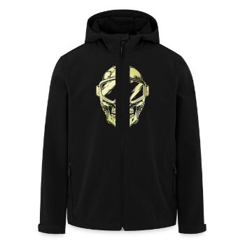 Ski Skibrille Skull - Recycelte Männer Softshell-Jacke von Stanley/Stella - Schwarz - Vorne - AI Model Male 185 light (185cm)