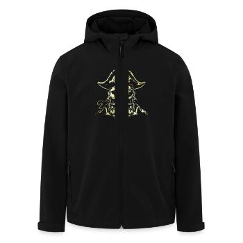 Pirate Skull - Men’s Recycled Softshell Jacket by Stanley/Stella - black - Front - AI Model Male 185 light (185cm)